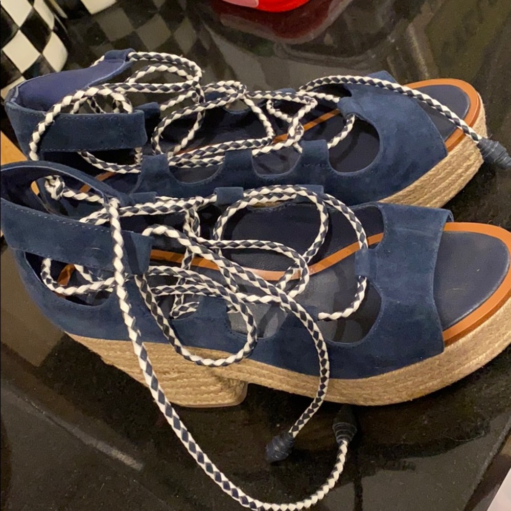 Tory Burch Positano Lace Up Platform